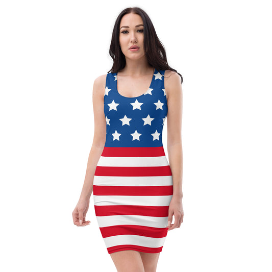 American DAZ dress molded to the body