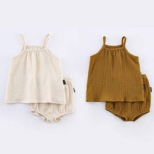 Conjunto de ropa de verano para niñas pequeñas de 0 a 12 meses